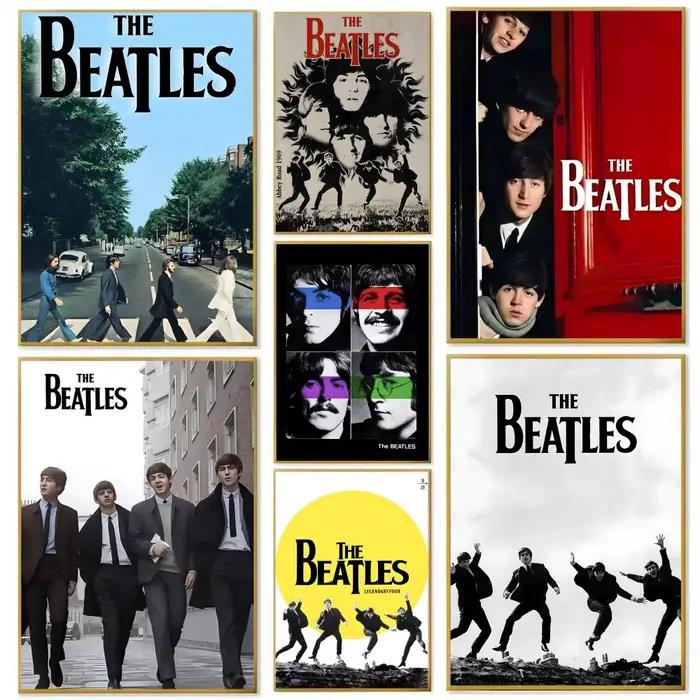 Affiche de bande t-the b-beatles en papier imprimé
