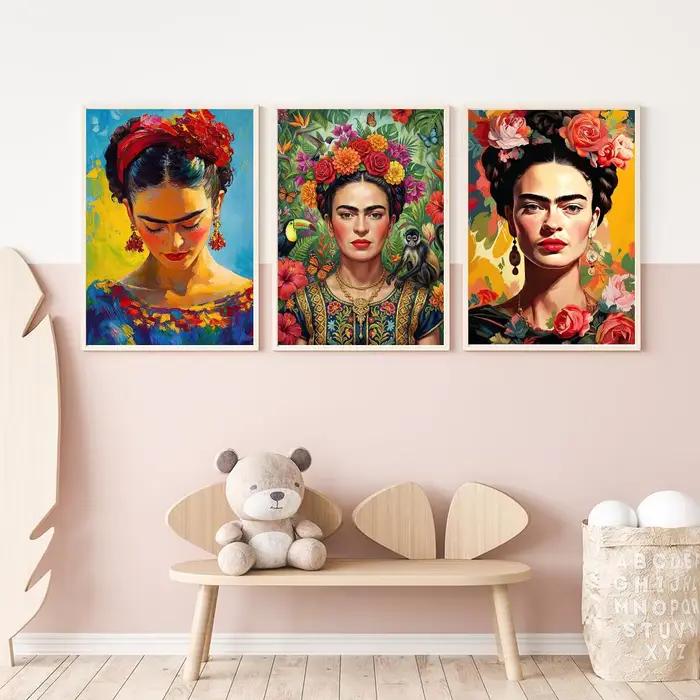 Affiche de l'artiste mexicaine emblématique F-Frida Kahlo