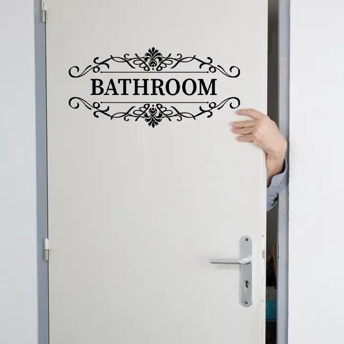 HOToilet-Autocollants décoratifs en vinyle pour porte et mur