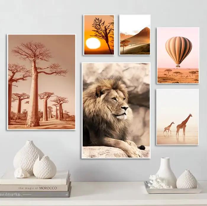 Affiche murale avec image d'animaux