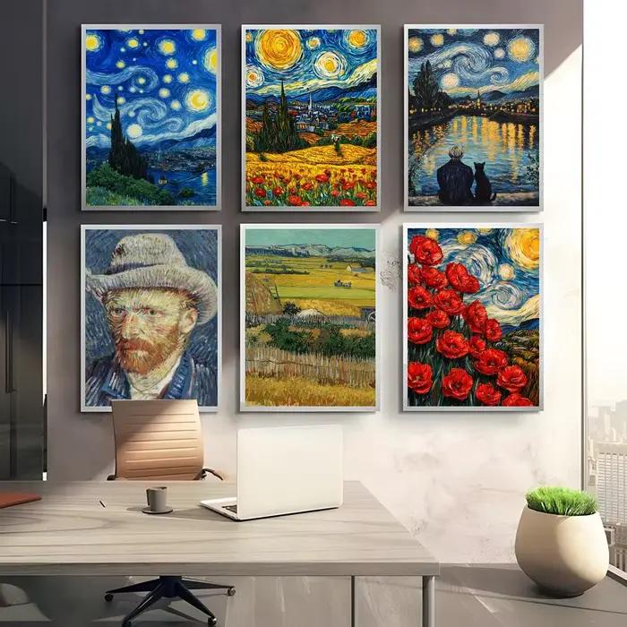 Vincent Willem van Gogh peinture calligraphie toile affiche: sans plis imperméable Durable tous les espaces décoration murale