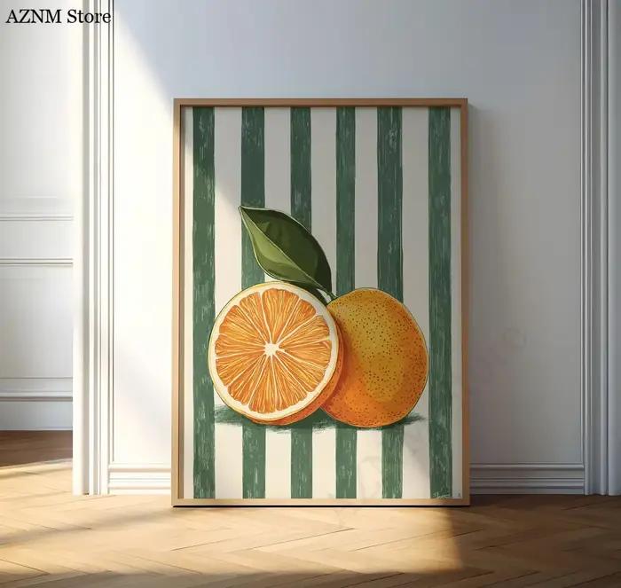 Décoration murale orange