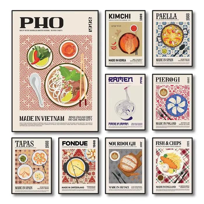 Peinture sur toile de cuisine délicieuse