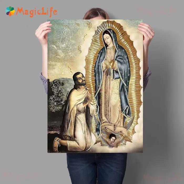 Toile d'art mural avec Portrait de Notre-Dame de Guadalupe