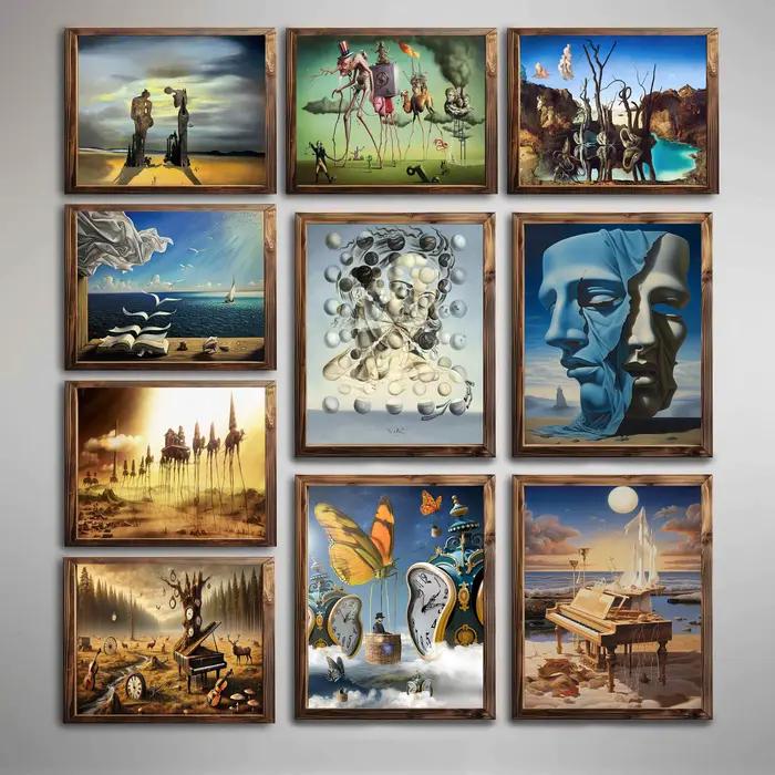 Affiches et imprimés surréalisme, œuvres d'art célèbres de Salvador Dali, peinture sur toile, images d'art murales pour décoration de salon et de maison