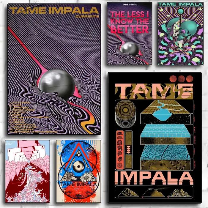 Affiche T-tame Impala, autocollant mural moderne en papier PP