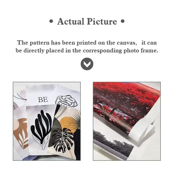(Pas de cadre) cadeau personnalisé affiche sur toile personnalisée imprime Art mural avec votre Photo peinture Simple image décorative pour la maison