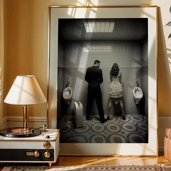 Affiches artistiques amusantes pour salle de bains