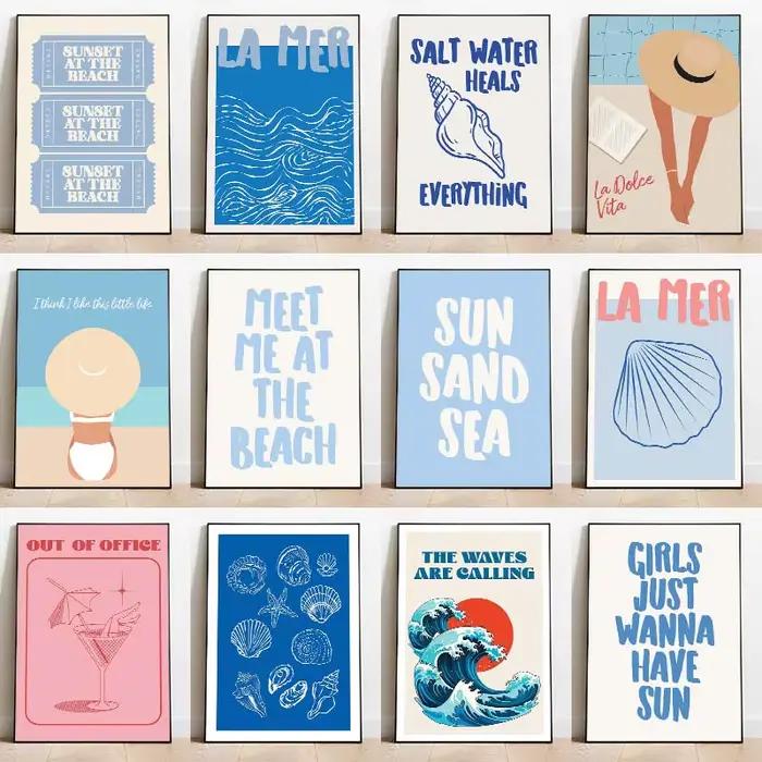 Affiche de coquillages Meet Me At The Beach