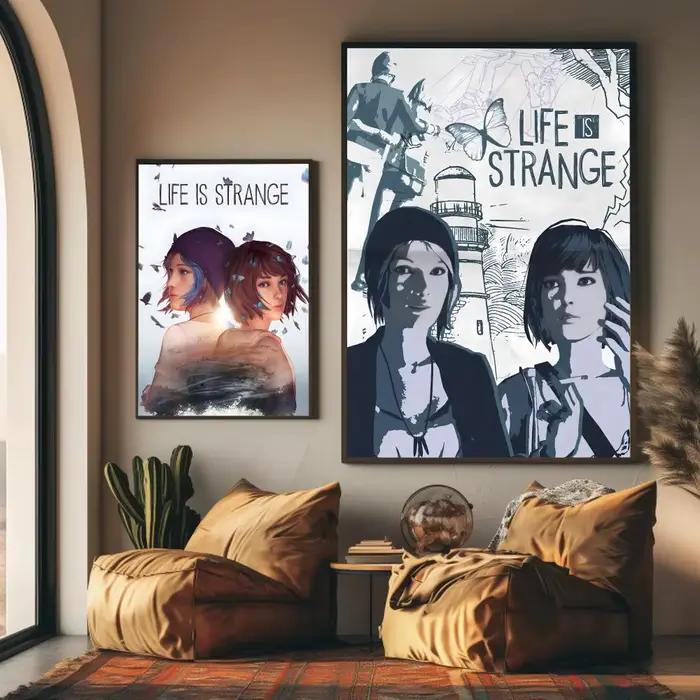 Jeu l-life is Strange peinture calligraphie toile de coton de haute qualité affiche Art mural pour salon décor de maison de café moderne