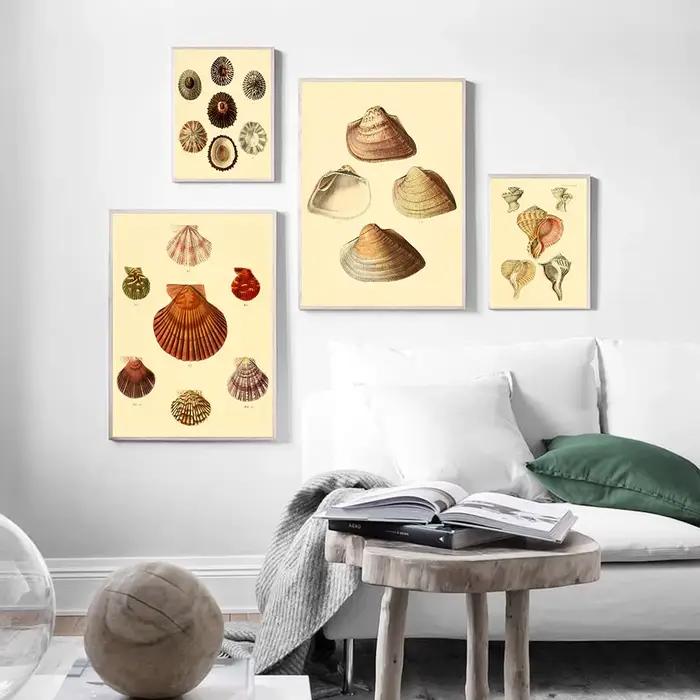 Affiches et tableau Vintage de plage de bord de mer