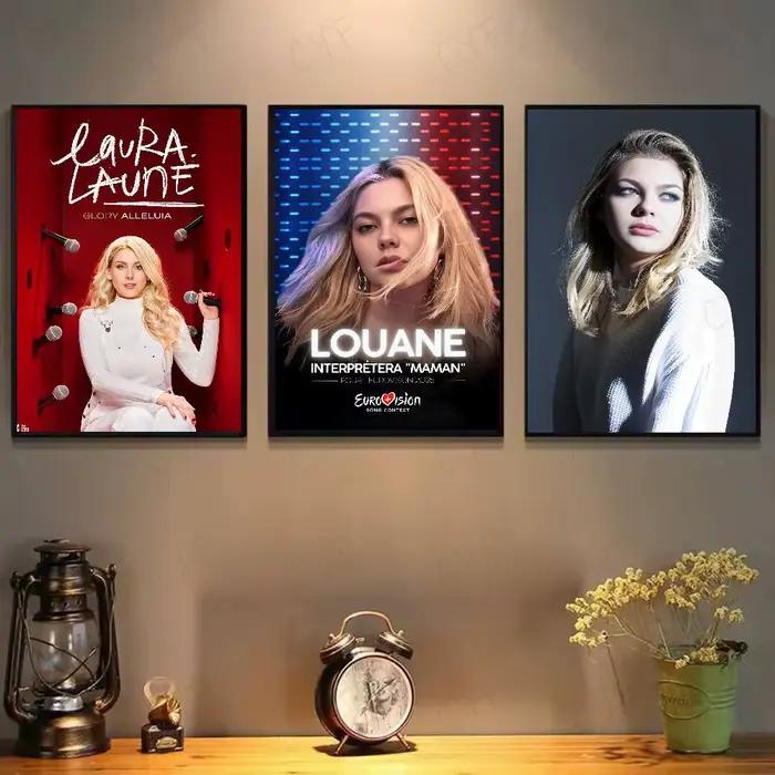 Affiche murale collante de chanteur l-Louane