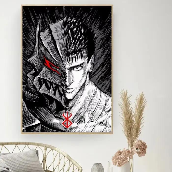 Berserk japonais Anime affiche bricolage Vintage film