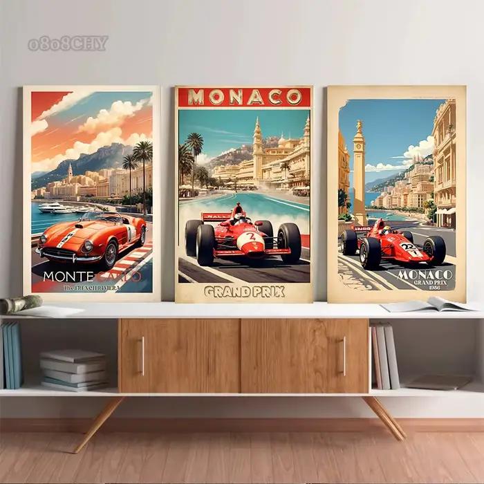 Affiche de sport automobile Vintage