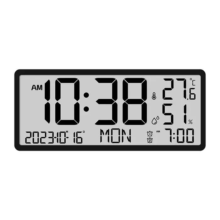 Horloge murale numérique LCD créative pour salon