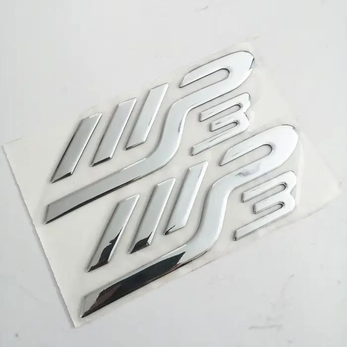 Autocollants argentés de moteur de logos de moto, emblèmes 3D, autocollant de scooter de moto, PIAGGIO MP3, 125, 300, 400, 500