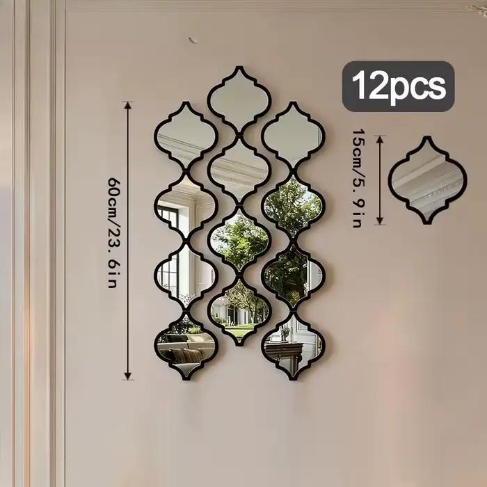 12 grands miroirs muraux marocains - Décoration marocaine noire adaptée à la salle de bain