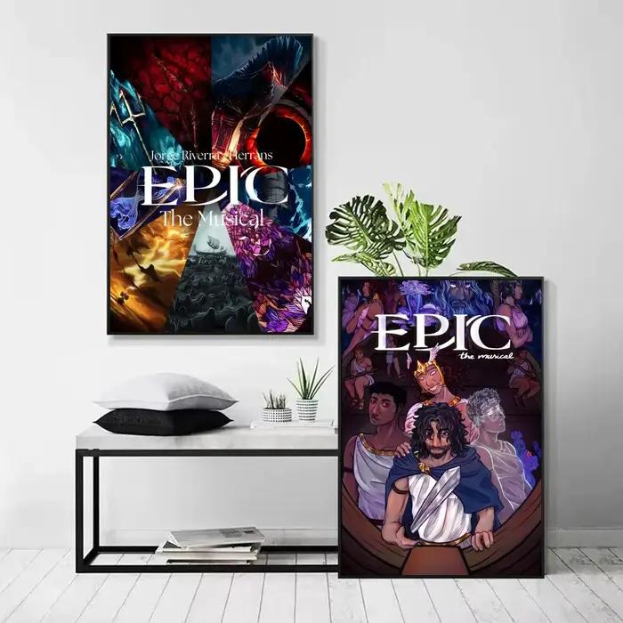 Affiche musicale épicée autocollante en papier imperméable