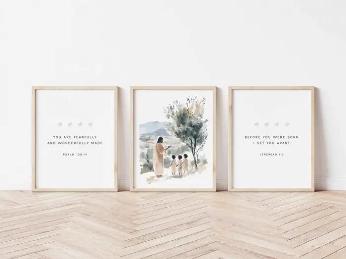 Peintures décoratives pour la chambre des enfants chrétiens