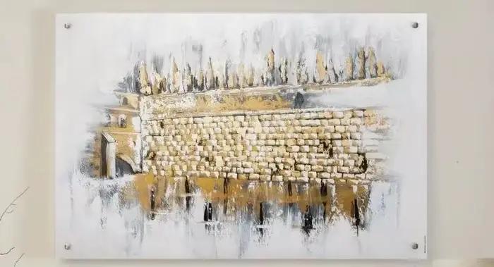 Images personnalisées prière sur le mur de peintures juives peinture à l'huile sur toile faite à la main de haute qualité pour la décoration intérieure salon