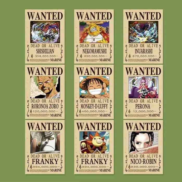 Autocollants One Piece Wanted