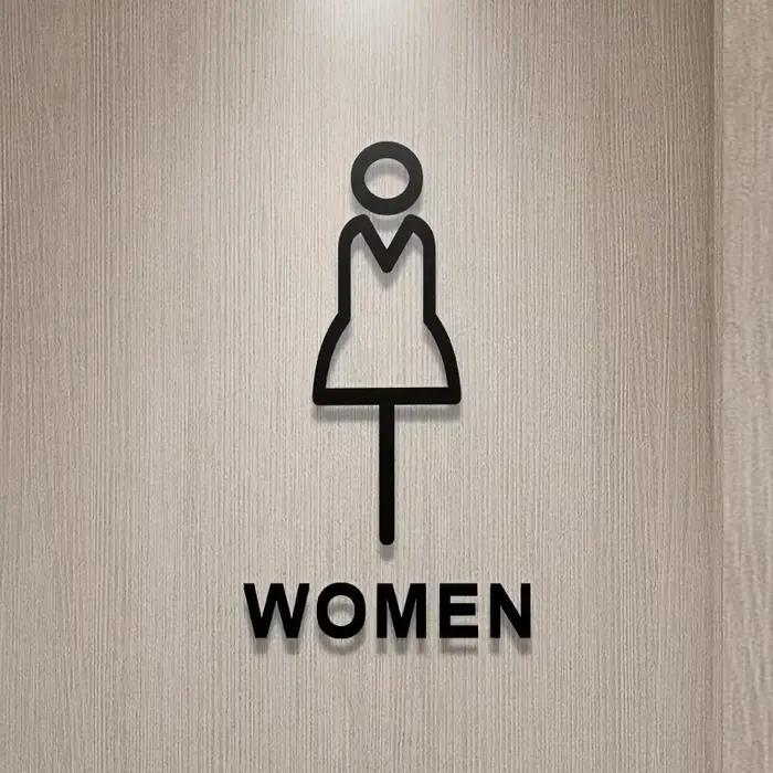 Autocollant de porte de Wc pour hommes et femmes