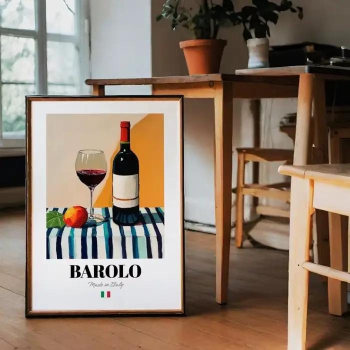 Affiche colorée de nourriture italienne