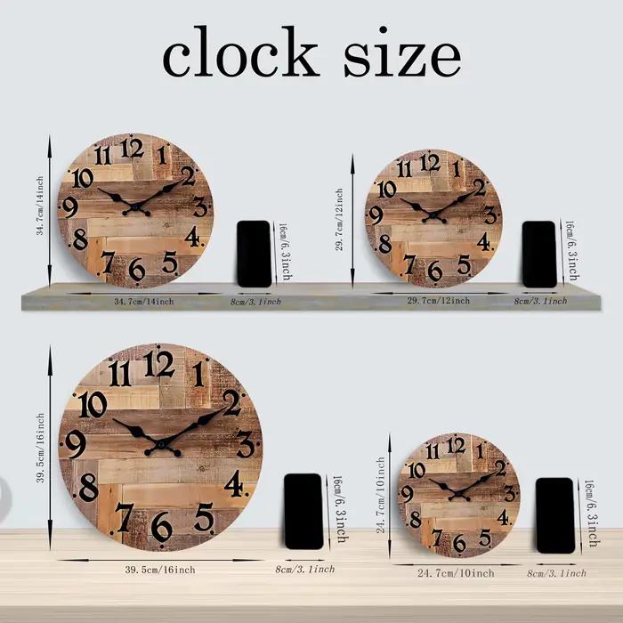Pays rétro imitation grain de bois texture horloge murale