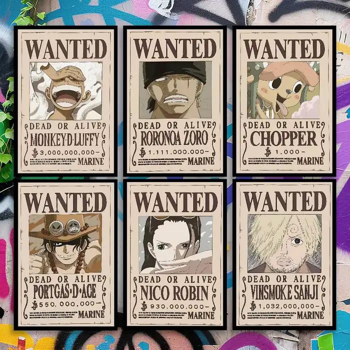 Affiche d'art murale autocollante One Piece