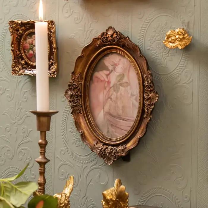 Décoration de cadre Photo en relief de style européen rétro pour les acents muraux de chez l'habitant de la maison