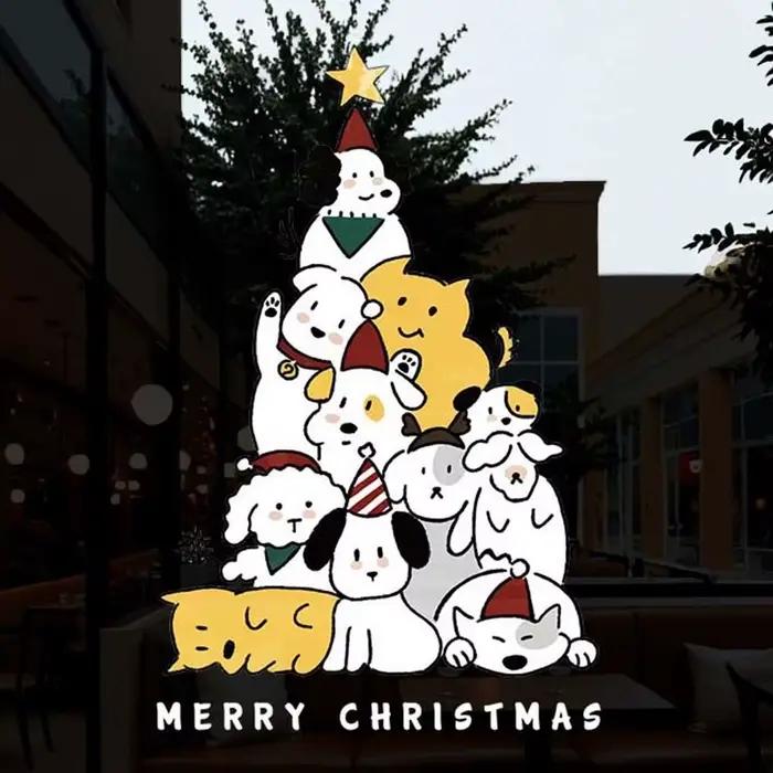 Autocollants colorés du père noël