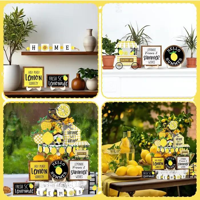 Ensemble de décoration d'escalier à plusieurs niveaux Summer Lemon