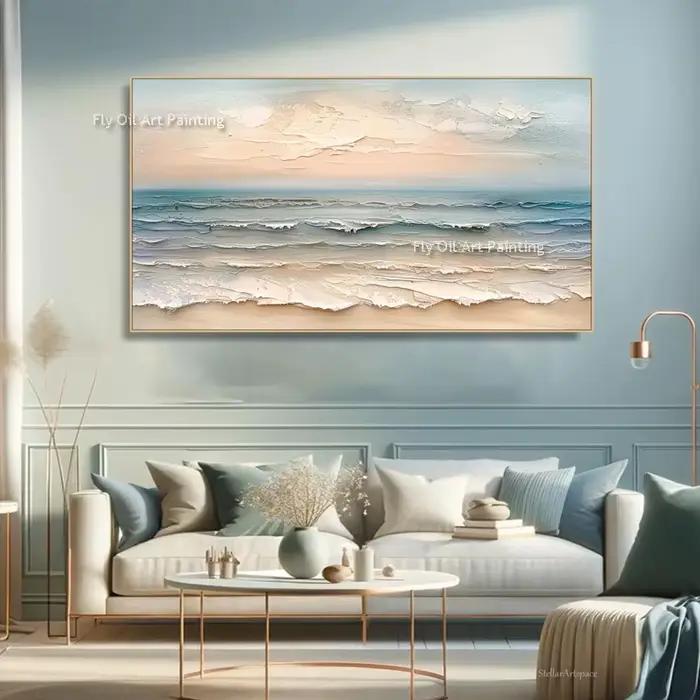 Art mural moderne, œuvre d'art de mer