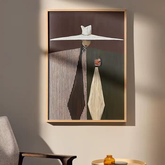 Impression d'art de portrait de femme moderniste