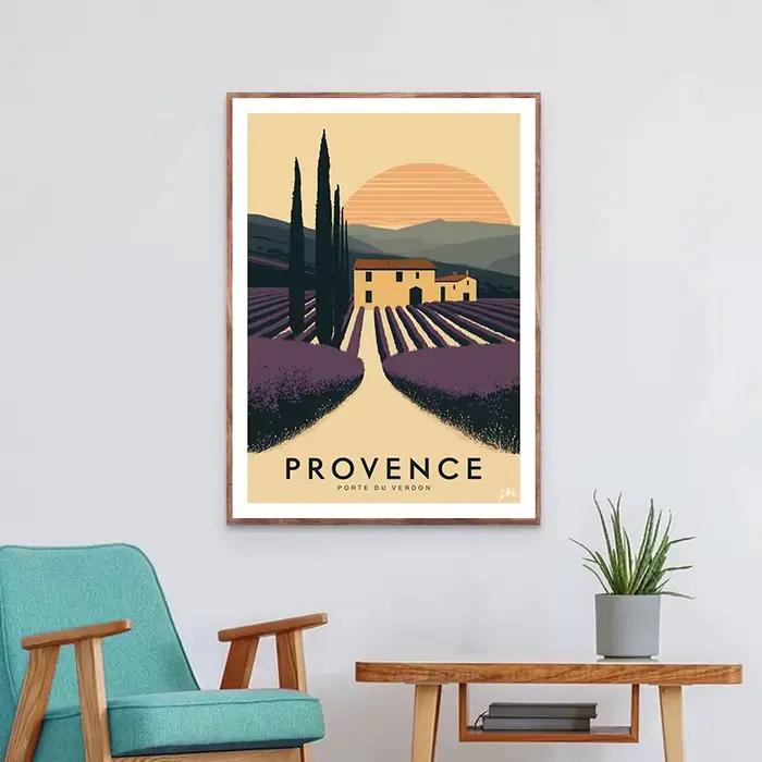 Affiche Rétro de Pétanque de Marseille Verdon