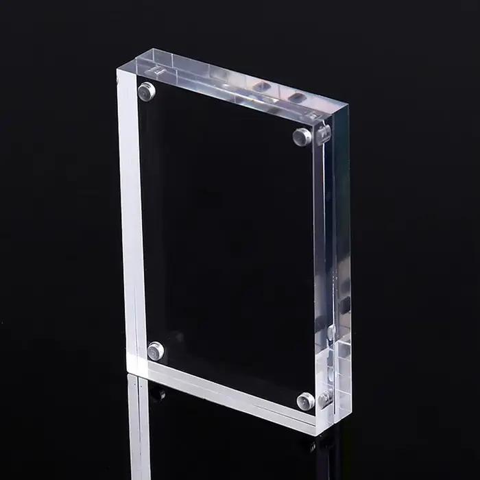 1 Pc cadre Photo Transparent acrylique cadre d'affichage magnétique affiche présentoir 3/5mm pour chambre bureau décoration de la maison