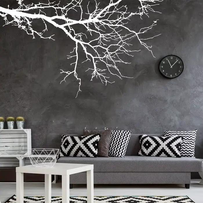 Grand arbre Top Branches autocollant mural entrée salon Jungle forêt