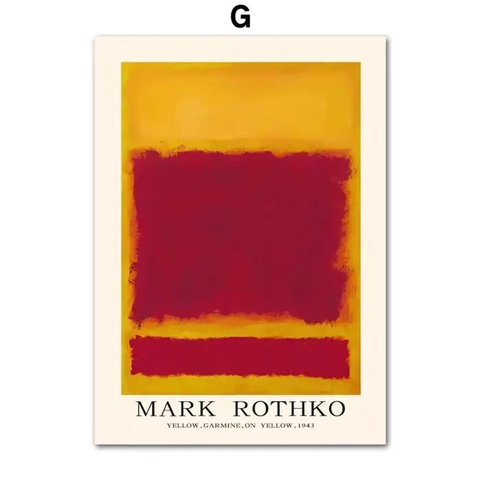 Mark Rothko – toile d'art mural rétro abstrait
