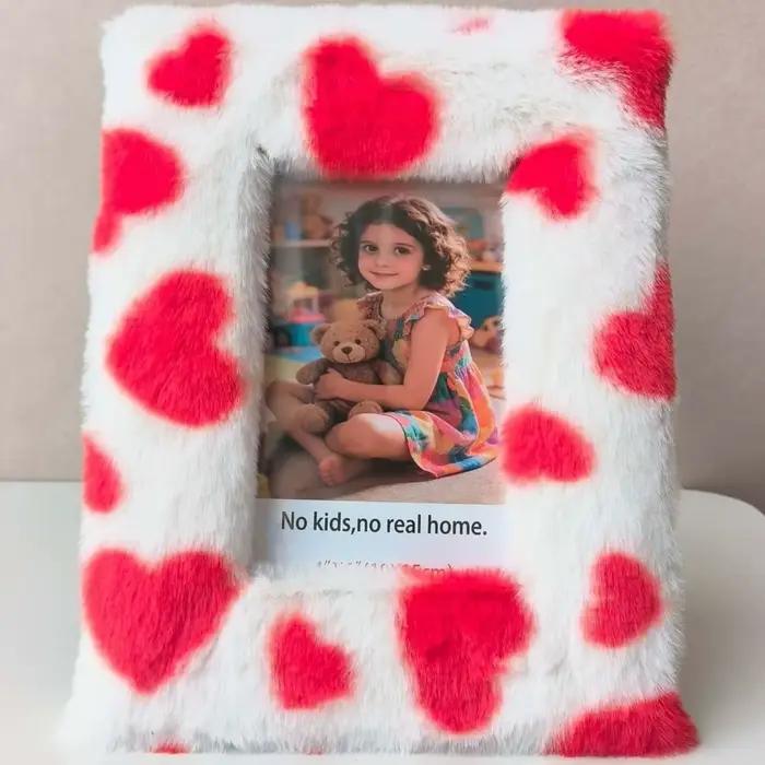 Cadre photo cœur patte de chiot créatif 6/7/8 pouces