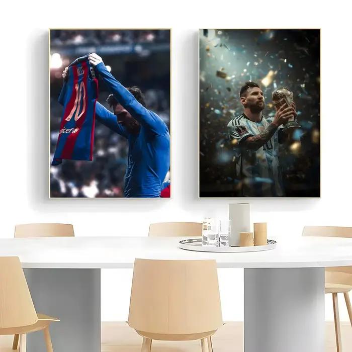 Affiche autocollante de la star du football L-Lionel M-Messi