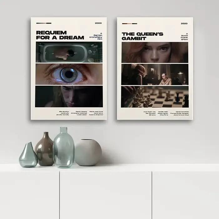 Affiche de film d'exploration d'horreur d'amour classique rétro de haute qualité