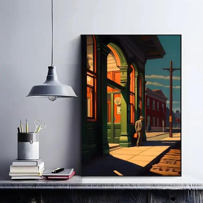 Affiches réalistes d'œuvres d'art d'Edward Hopper