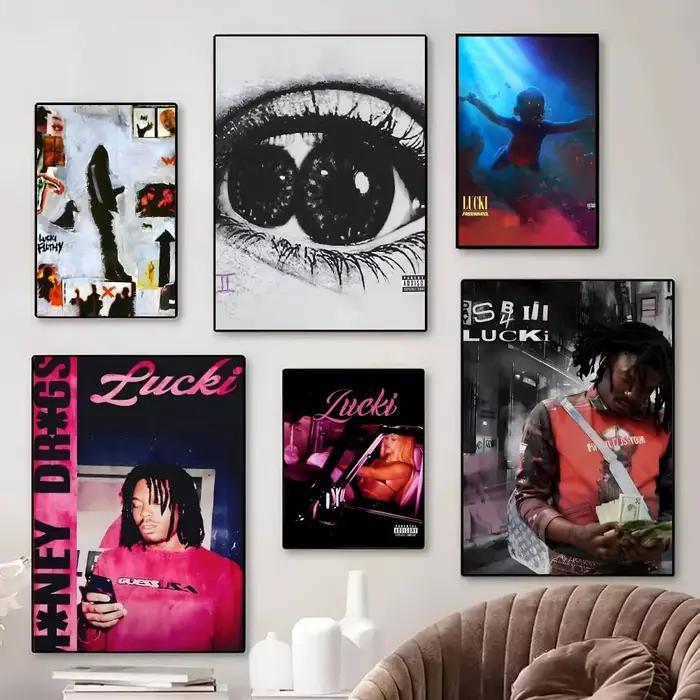 Art mural rétro Lucki rappeur