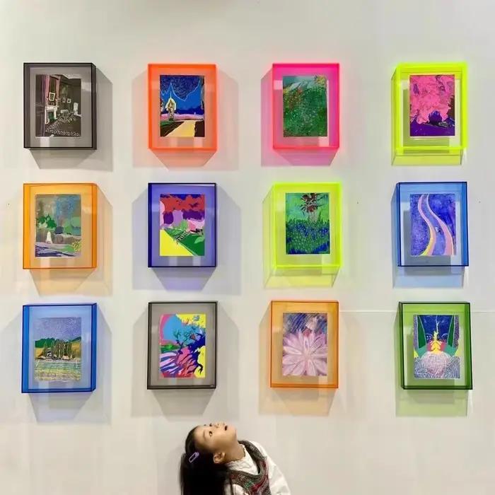 Cadre Photo translucide creux en acrylique épais pour mur