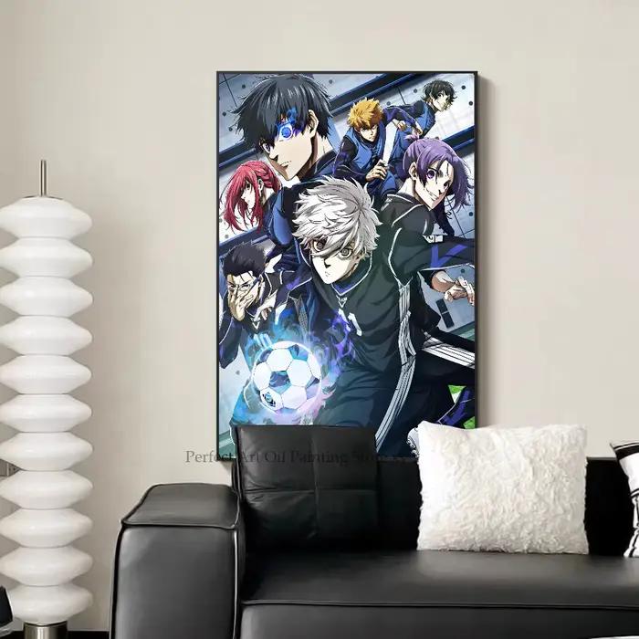 Affiche en papier avec serrure bleue