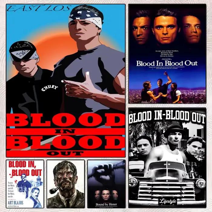 B-Blood in Blood Out affiche de film HD Art Mural Wallart imperméable Vintage impression décor pour la décoration de la maison bricolage Durable
