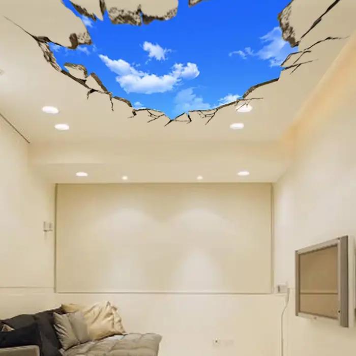 Nouvel autocollant mural décoratif PVC 50*70CM Ciel Bleu pour plafond