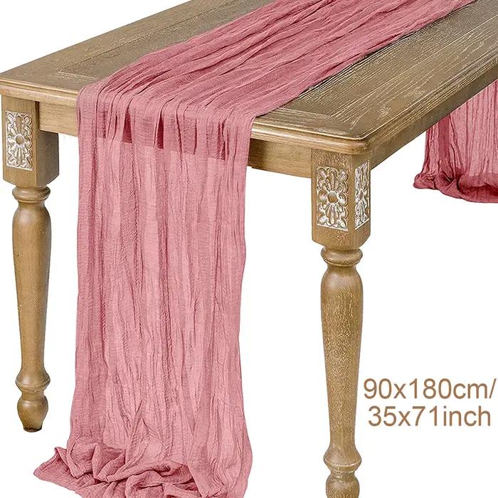 Chemin de Table en Gaze Semi-Transparente