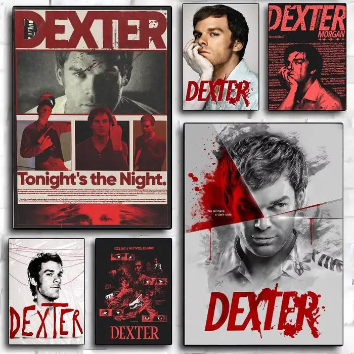 D-Dexter Michael C.Hall – affiche d'art auto-adhésive TV classique
