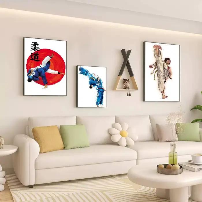 Affiche de Judo d'arts martiaux, peinture murale, images d'art, imprimés sur toile, décoration de la maison, pour salon, sans cadre